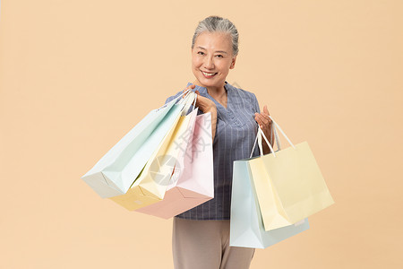 重阳节购物老年女性购物背景