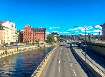 瑞典风景斯德哥尔摩城市风光背景