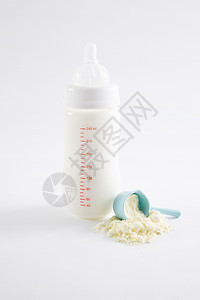 奶粉和奶瓶ppsu奶勺高清图片