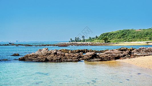 东坡赤壁广西北海防城港怪石滩海上赤壁背景