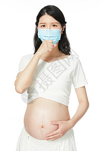 孕妇咳嗽戴口罩图片