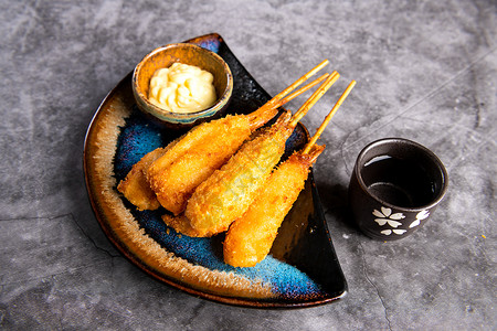 炸虾日式小食高清图片
