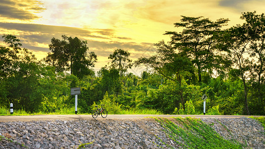 泰国车单车旅行背景