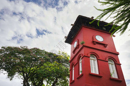 马来西亚马六甲荷兰红屋教堂背景