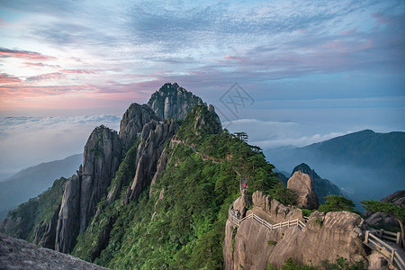 黄山奇石安徽黄山背景