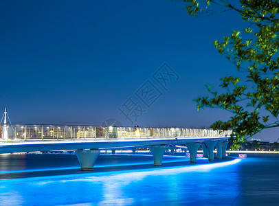 双水湾苏州园区金水湾城市夜景灯光秀背景