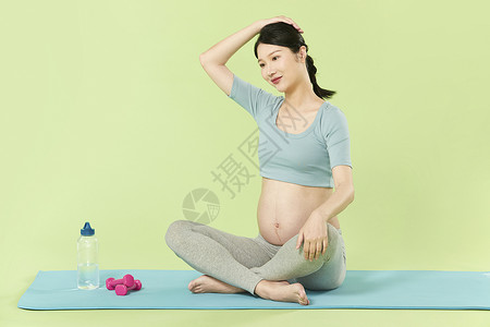 孕妇瑜伽运动休息图片
