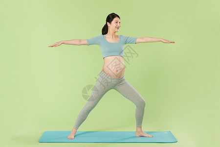 孕妇普拉提孕妇做瑜伽运动背景