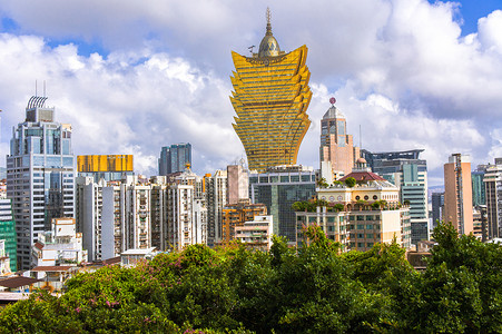 澳门建筑新葡京酒店背景