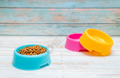 猫碗宠物用品与宠物食品背景