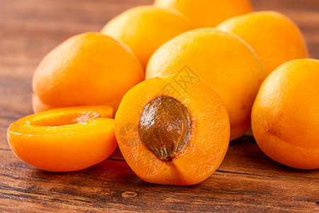 金杏子团扇特写拍摄黄杏子背景