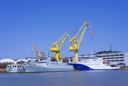 造船厂海边港口高清图片