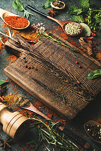 木板美食背景素材图片