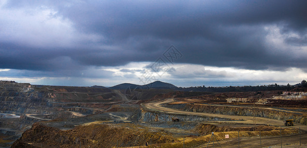 矿山采矿西班牙里奥廷托矿区全景图背景