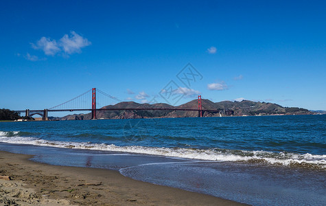 金门海峡美国旧金山金门大桥背景