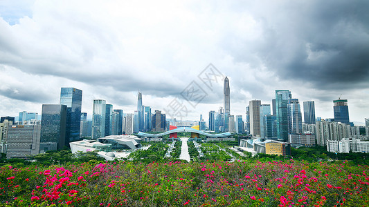 深圳书城鹏城深圳市中心背景