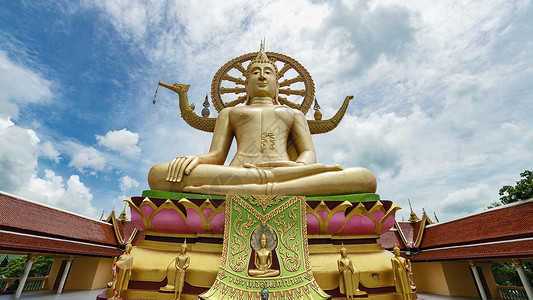 泰国苏梅岛地标大佛寺高清图片