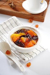桃胶红枣炖木瓜美食高清图片