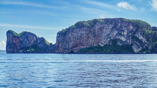 泰国皮皮岛坐船出海背景图片