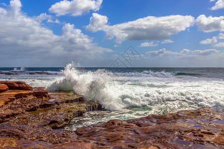 海边特色澳大利亚海岸独特地貌风光美景背景