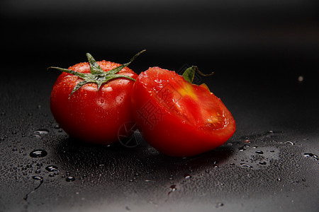 西红柿切开的柿子高清图片