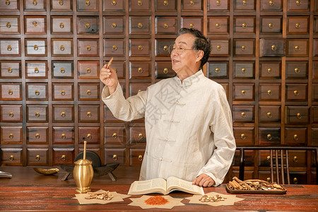 寻找食物中医养生馆中医寻找药材背景