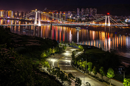 重庆万州江南新区夜景高清图片