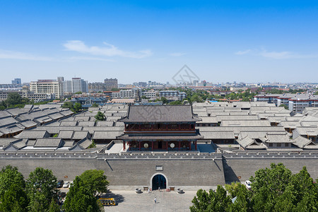 潍坊城市山东青州古城背景