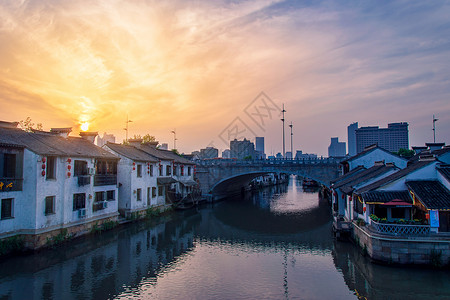 荡口无锡市水乡古镇背景