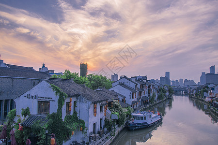 荡口无锡市水乡古镇背景