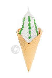 夏日抹茶味冰淇淋甜筒背景图片