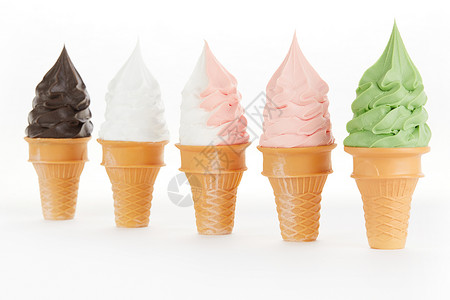 多种口味冰淇淋组合背景