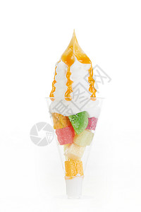 菠萝冰淇淋菠萝味圣代水果冰淇淋背景