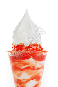 草莓圣代草莓味圣代冰淇淋背景