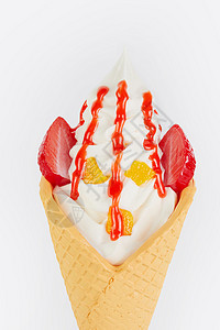 夏日甜筒麦旋风冰淇淋背景图片
