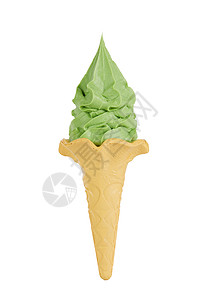 哈密瓜味奶油冰淇淋甜筒背景图片