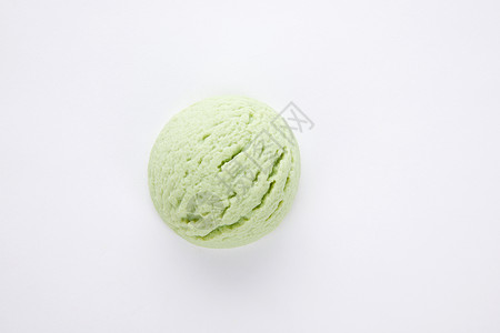 夏日抹茶口味冰淇淋球图片
