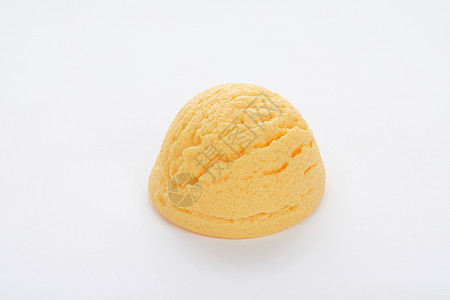 夏日芒果口味冰淇淋球高清图片