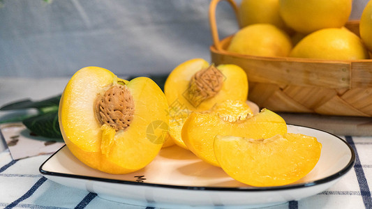 黄油桃食物桃黄色高清图片