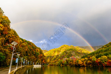 双坪沟彩虹风光图片背景