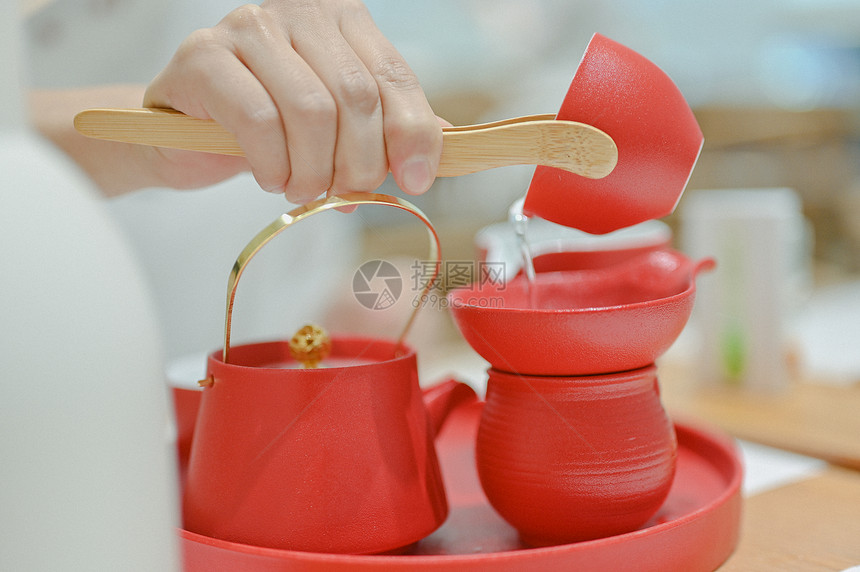 茶艺师洗茶图片