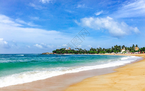 夏季小暑沙滩斯里兰卡海边风光背景