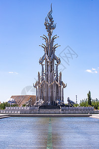 新疆克拉玛依雕塑克拉玛依之歌高清图片