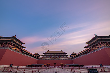 北京故宫午门全景 背景图片