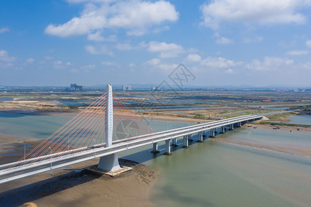 威海香水河大桥高清图片