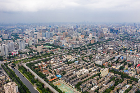 西安古城航拍背景图片