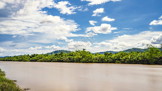 大水泰缅边境河克拉武里河背景