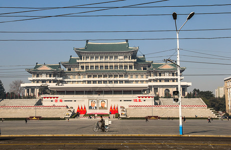 金日成广场背景图片