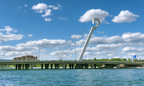 呼和浩特马头琴大桥景观背景图片