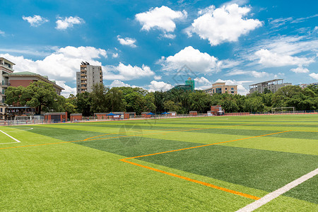 广州大学城校园足球场背景